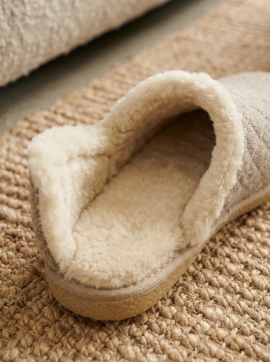 Women's Minimalist Nordic Pattern Quilted Printed Wool Slippers