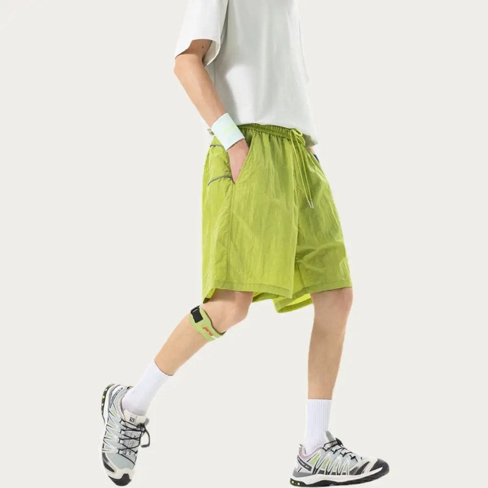 Drawstring Side-Pocket Lightweight Men's Athletic Shorts