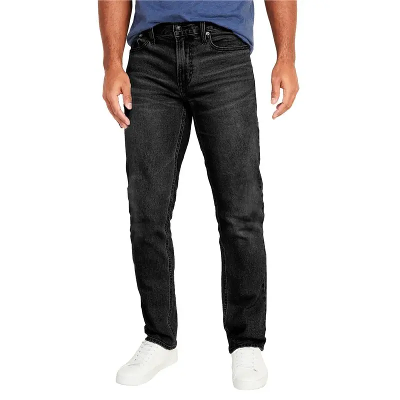 Men's Flex Stretch Slim Straight Jeans Classic Denim