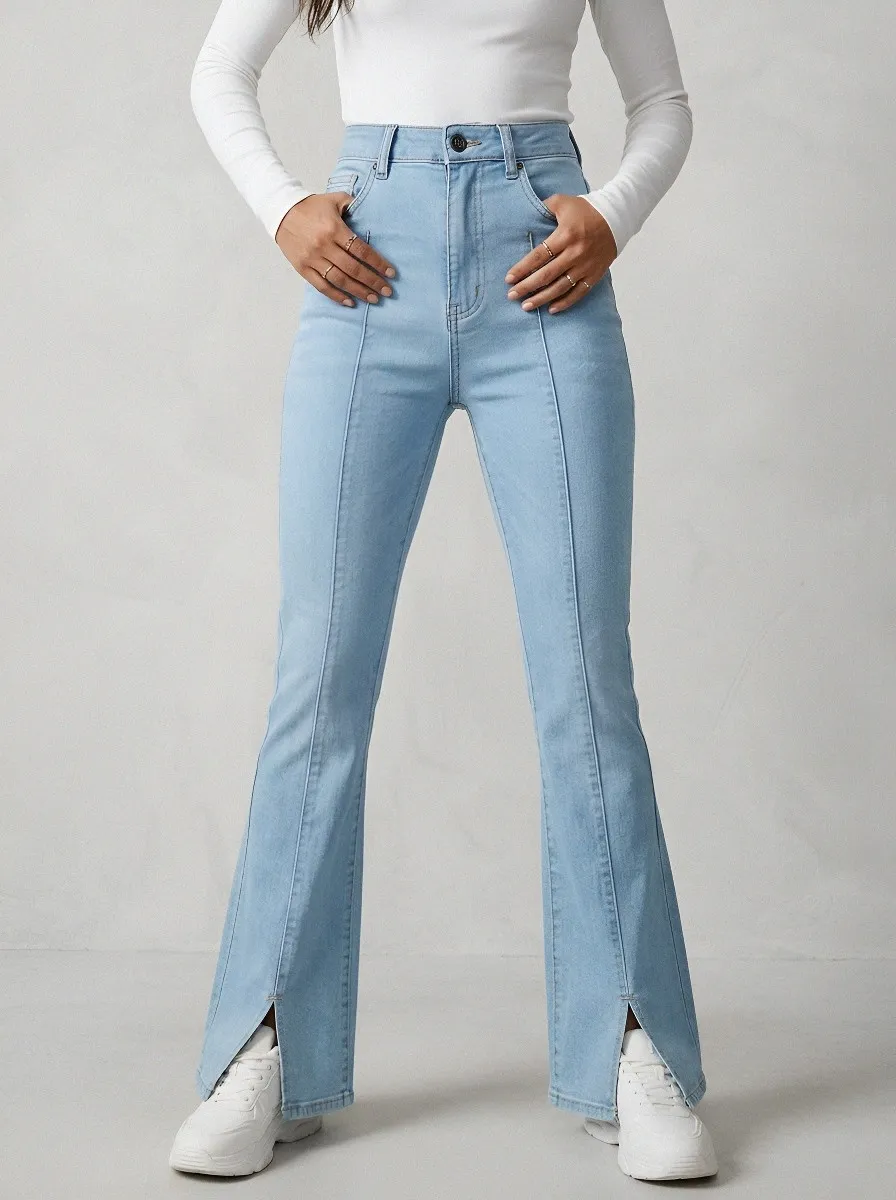 Easy-Wear Casual Women's High-Waist Stretch Flare Jeans