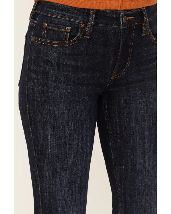 Modern Mid Rise Bootcut Stretch Denim Jeans