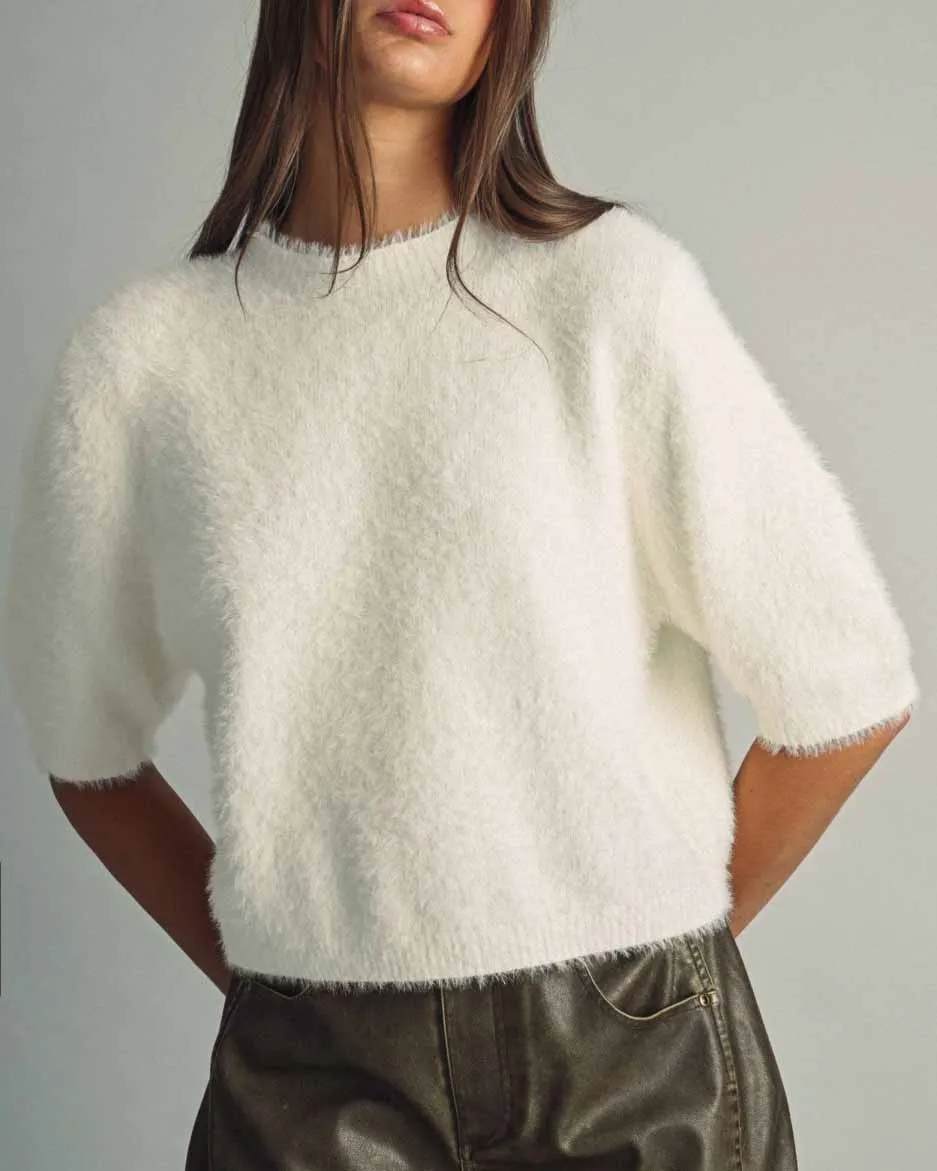 Fuzzy Sweater Top