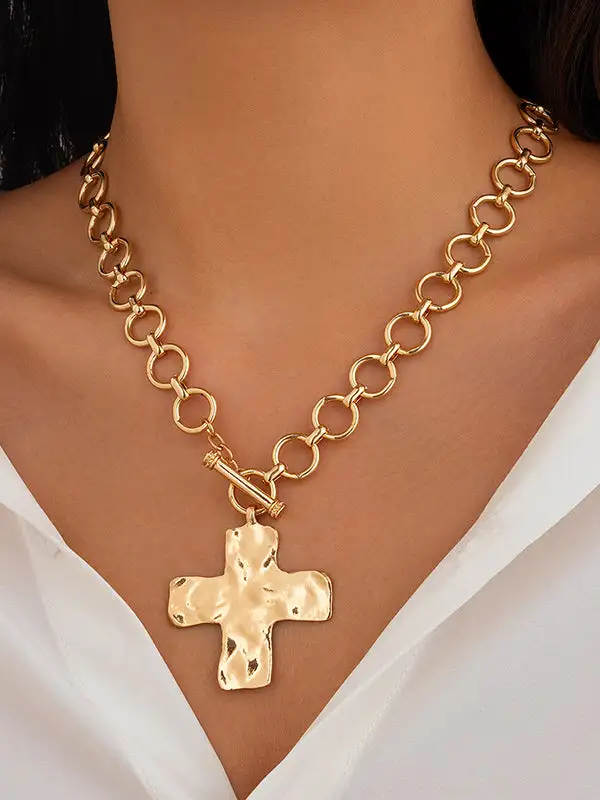 Minimal Chain Geometric Alloy Necklace
