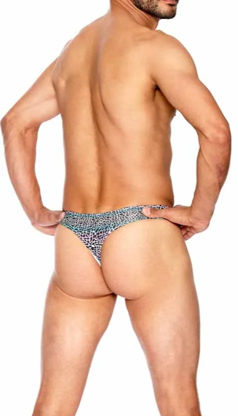 Microfiber Leopard Print Men's Thong