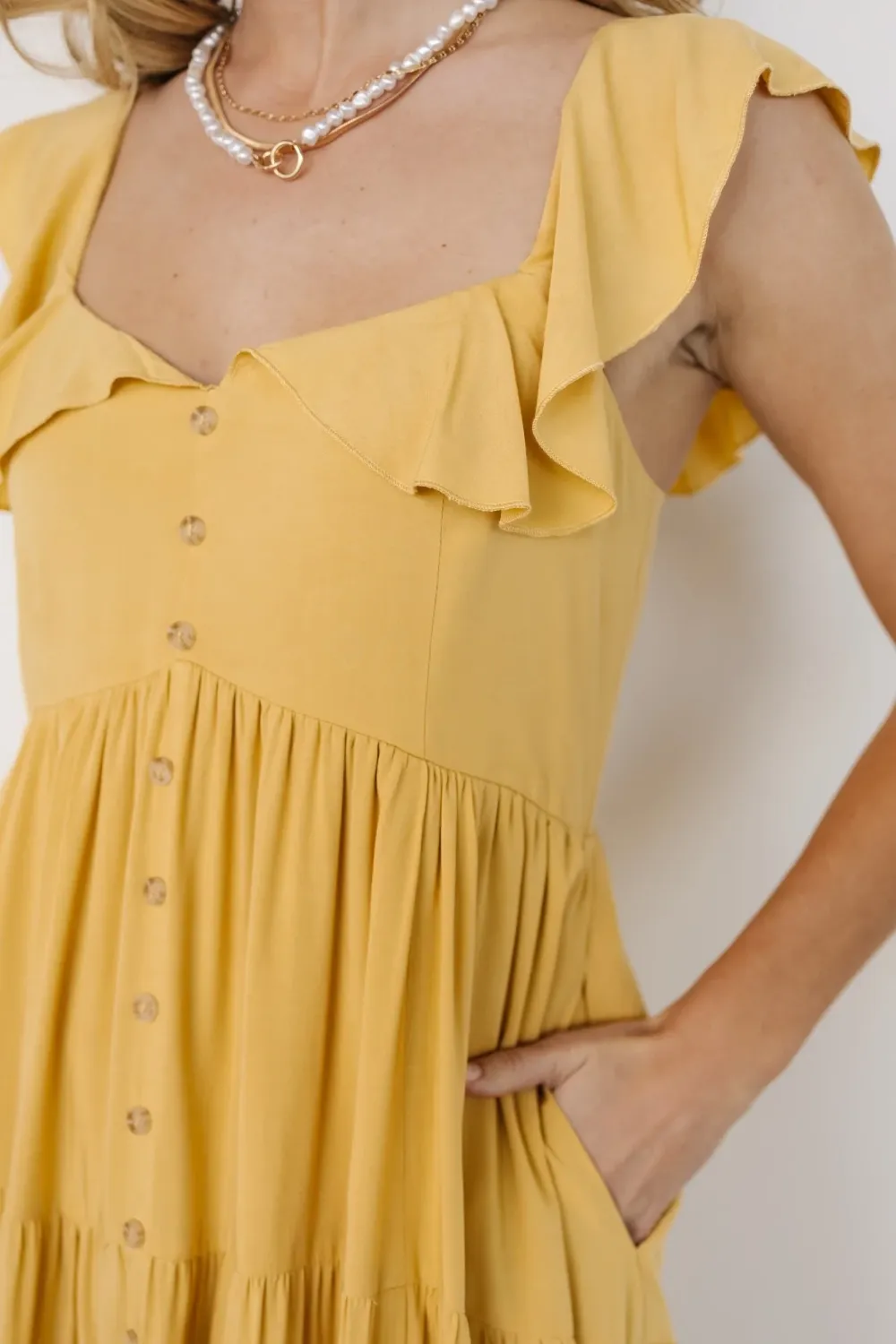 Classic Versatile Lace Collar V-Neck Dress