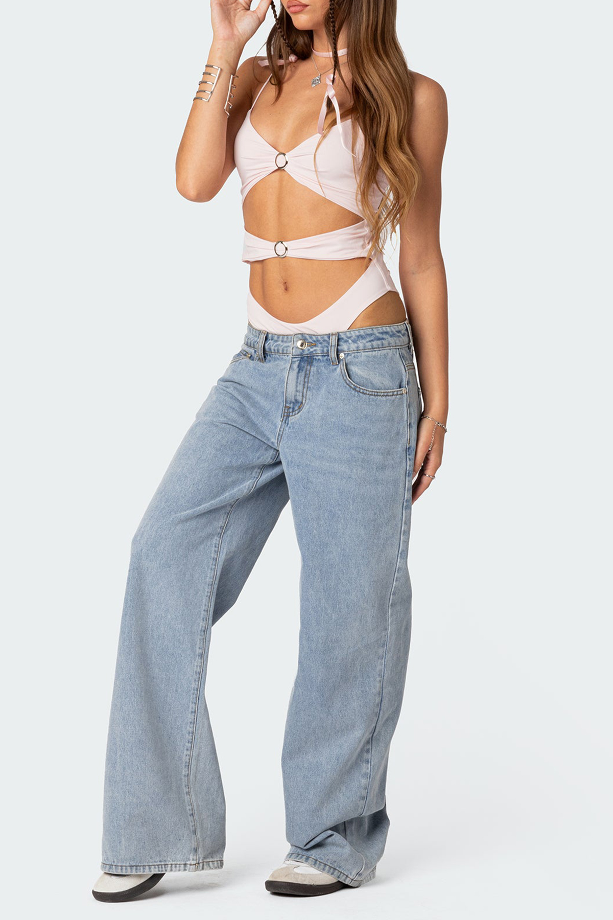 Silver Ring Cut Out Bodysuit