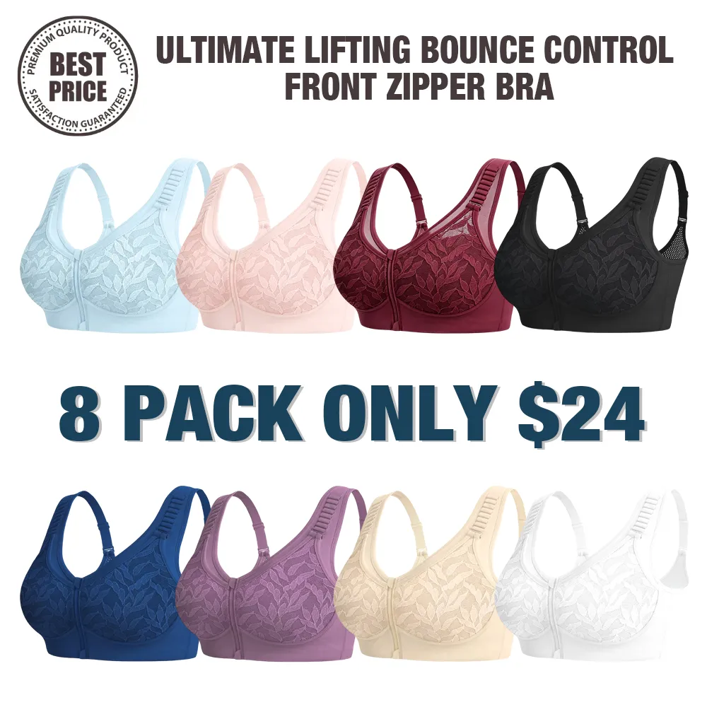 🔥Last Day💥Ultimate Lifting Bounce Control Front Zipper Bra🔥8-Pack Only $24