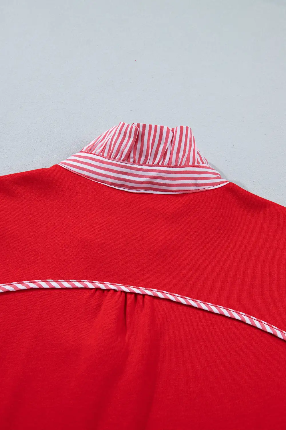 Striped Frilled Collared Blouse