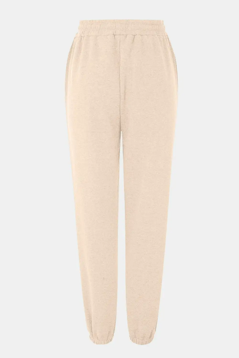Relaxed Elastic-Waist Pocketed Jogger Pants