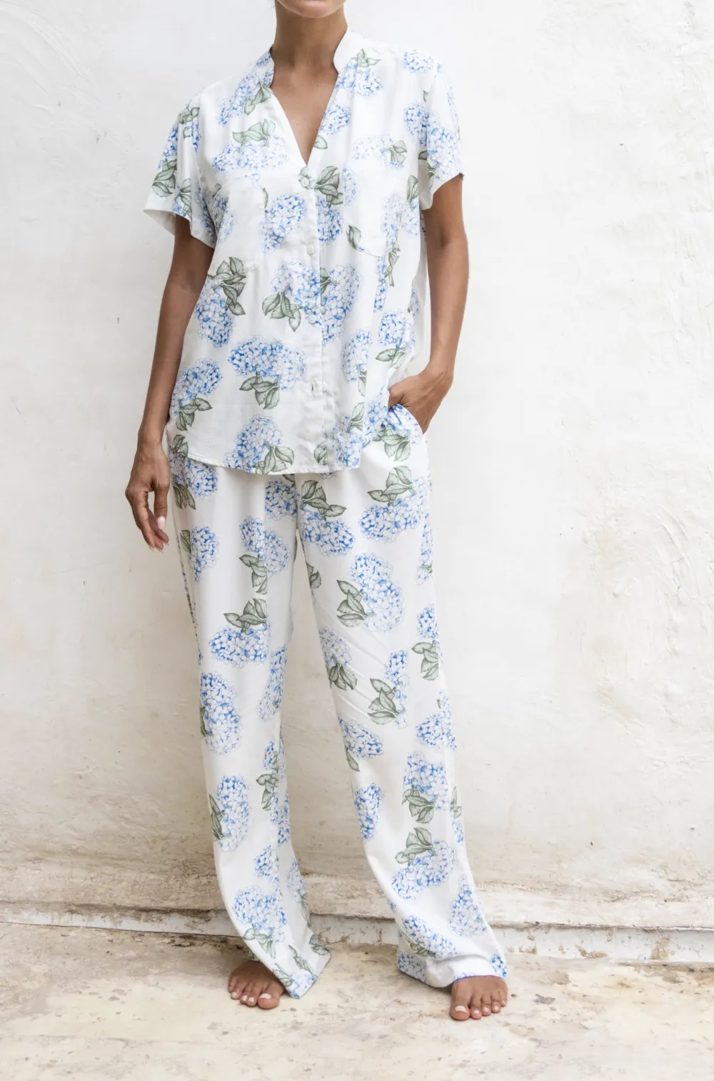 Blue Pajama Set Long