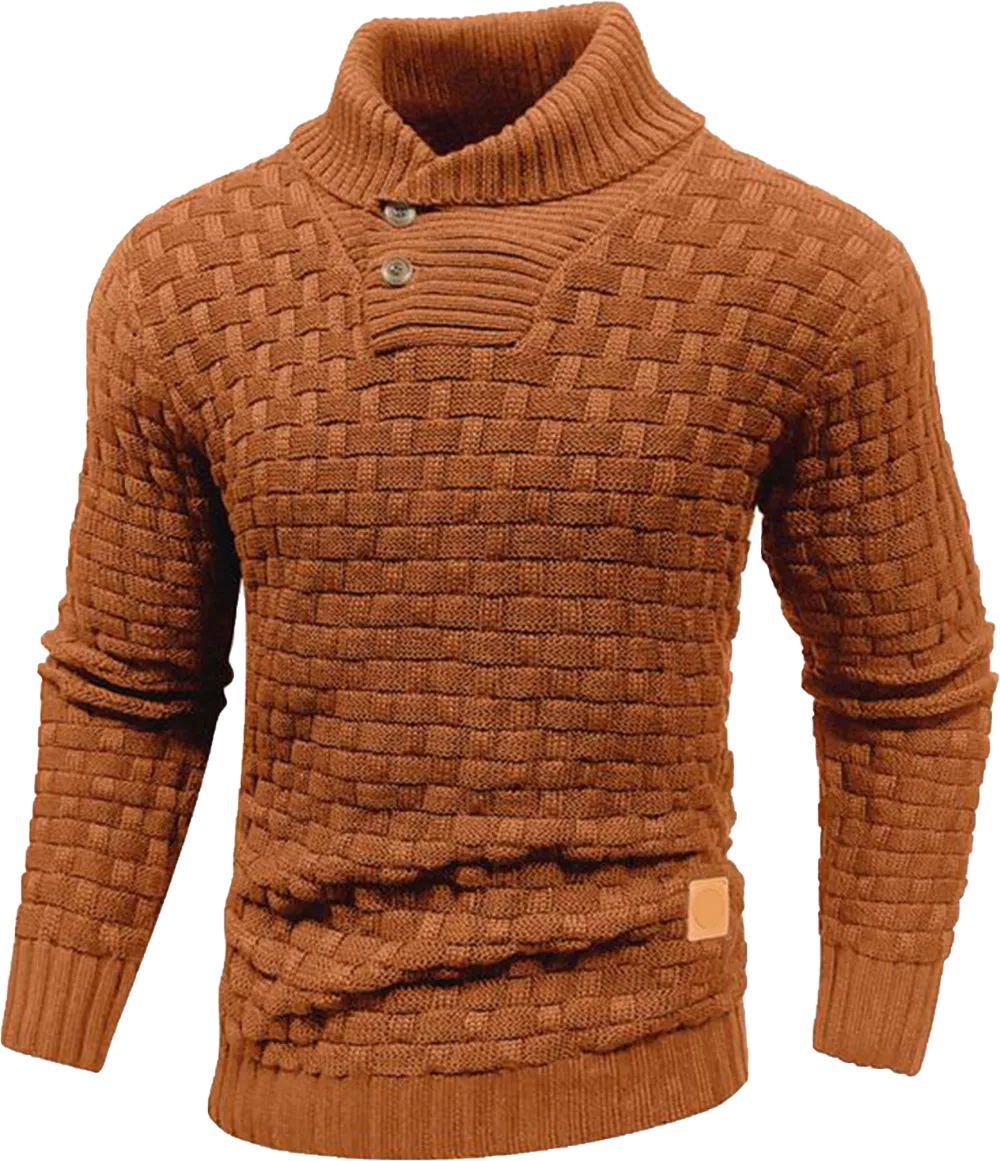 🧶 Men’s Shawl Collar Knit Sweater – Classic Warmth. Effortless Style. Smart Comfort for the Cold Season