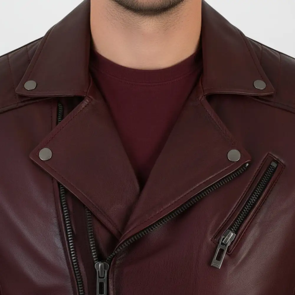 Leather Biker Multi Pocket Jacket