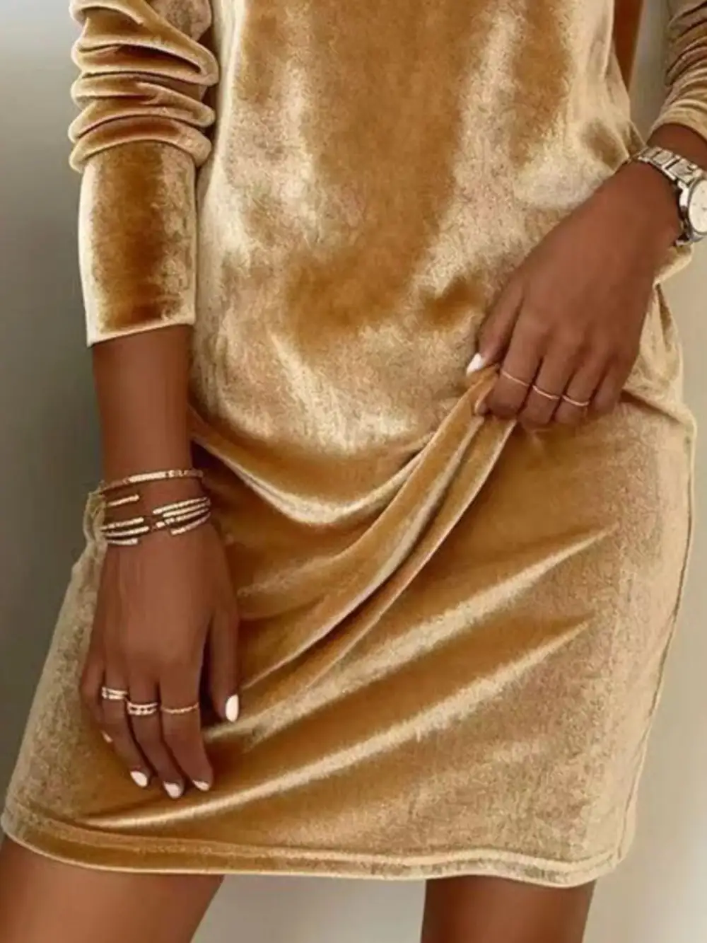 Long Sleeve Maxi Side Slit Dress