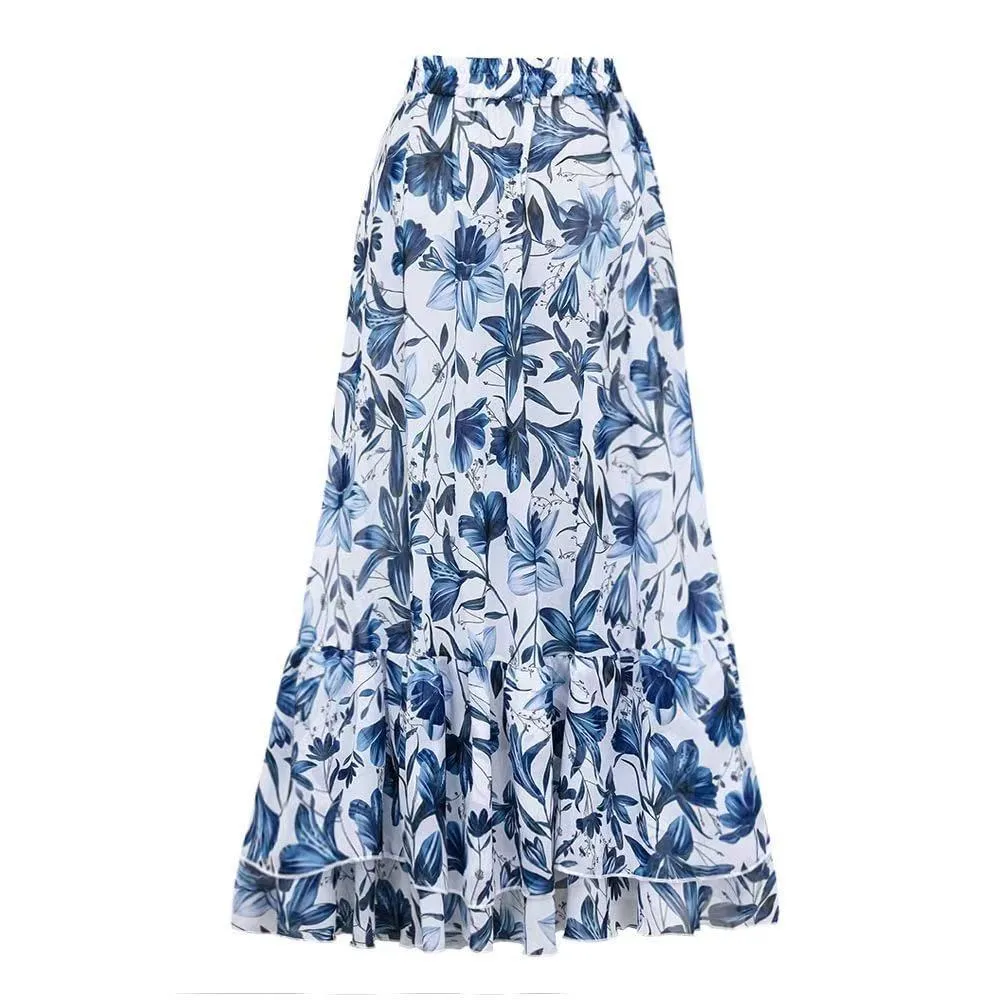 Floral Skirted Swimsuit Set