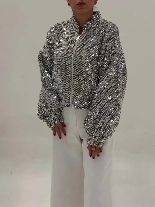Medium-Length Cable-Knit Casual Jacket