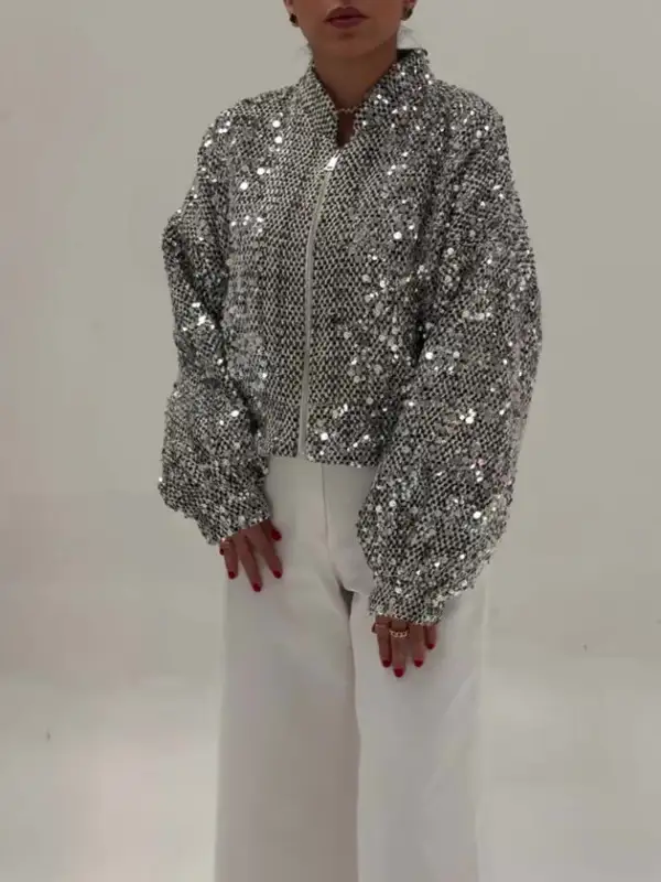 Medium-Length Cable-Knit Casual Jacket