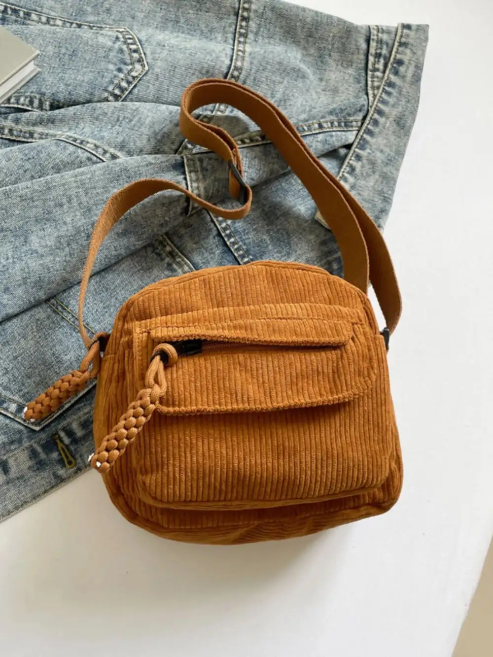 Corduroy Crossbody Bag