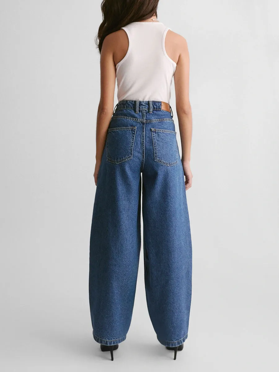 Women's Loose-Fitting Denim Wide-Leg Pants
