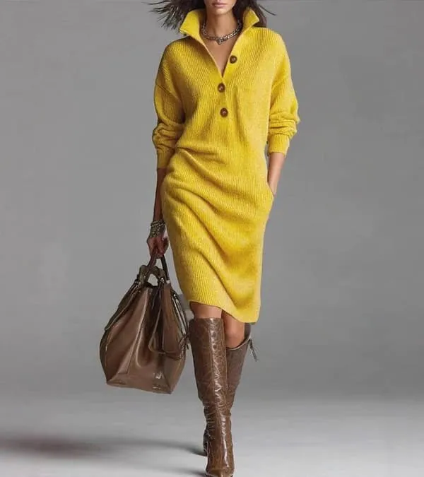 Refined Women's Knit Midi Dress