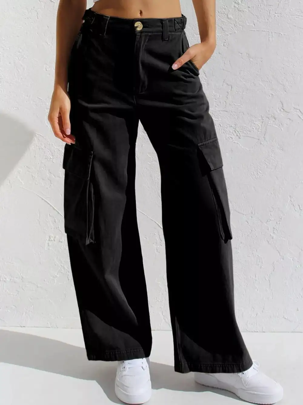 Polished High Waist Wide Leg Denim Jeans