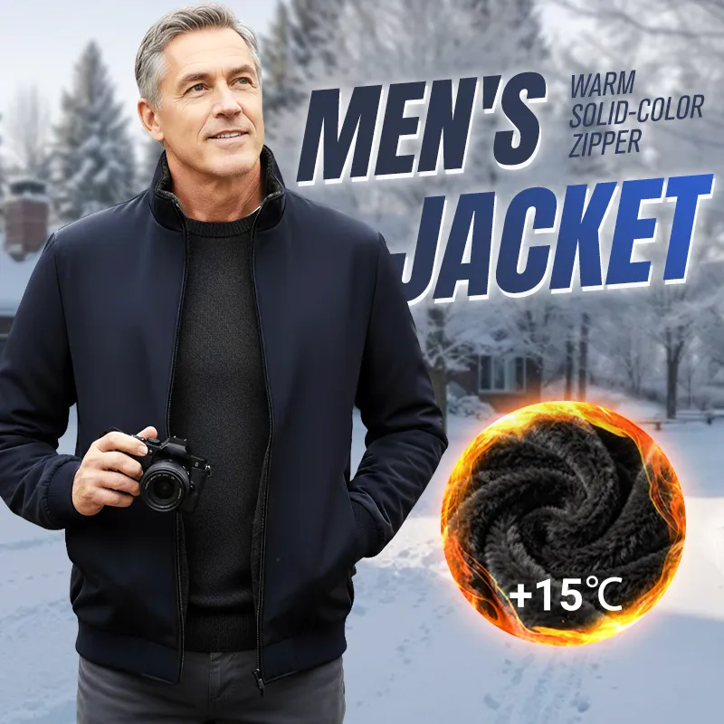 🔥 Winter Essential – 50% OFF Today! | Men's Zip-Up Warm Jacket All-Weather Protection