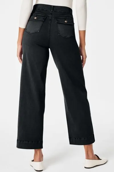 High Waist Pocket Denim Jeans