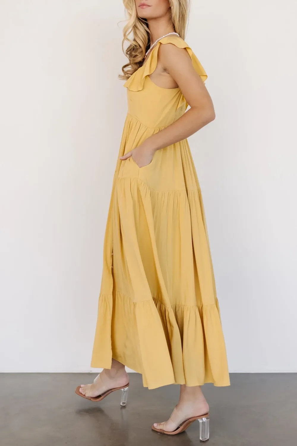 Classic Versatile Lace Collar V-Neck Dress