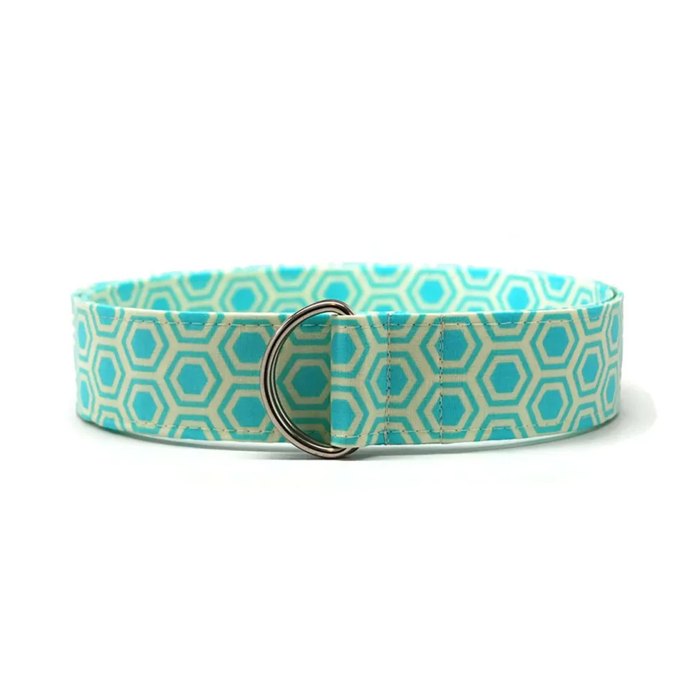 Honeycomb Pattern D-Ring Cotton Belt