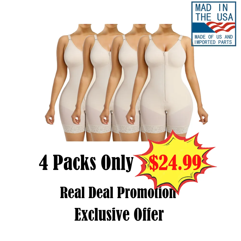 👉 Fajas Colombianas Shapewear for Women – Tummy Control Butt Lifter with Zipper Crotch & Detachable Straps 🔥 Limited-Time Offer — 49% OFF Today Only!