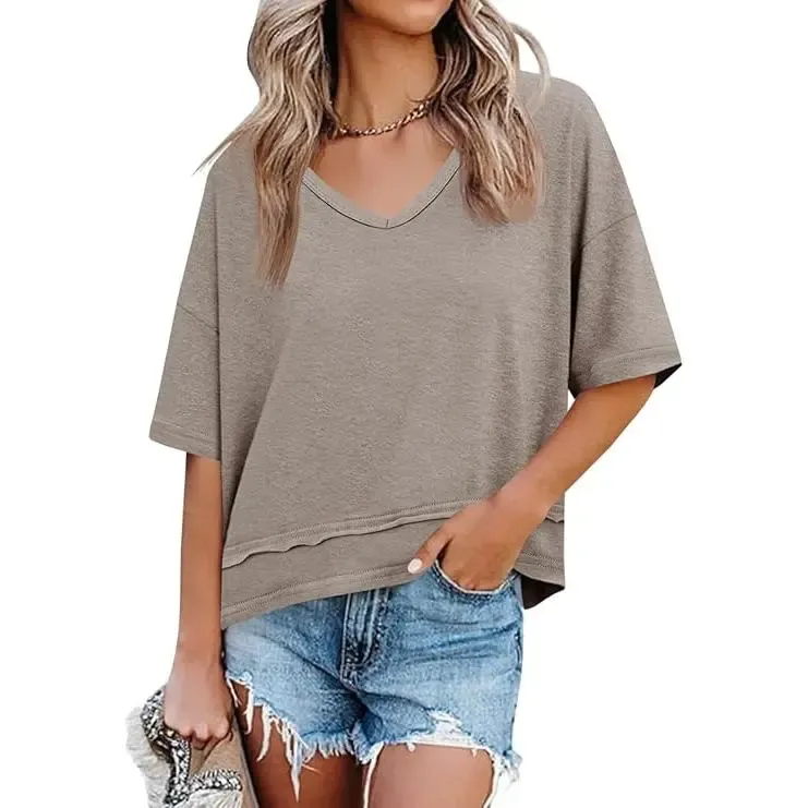 🔥Hot Sale💥-Women's Summer V-Neck T-Shirt🔥16-Pack - All Colors Included