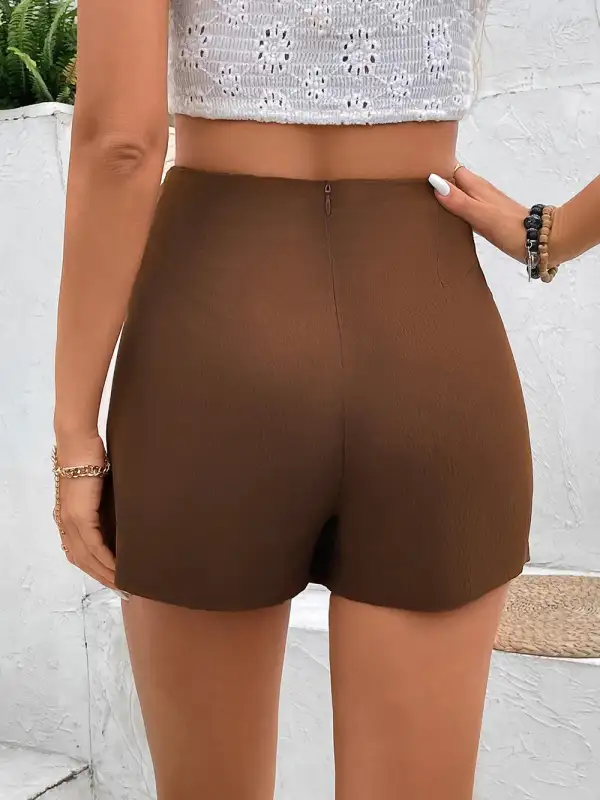 Pocketed High-Waist Shorts