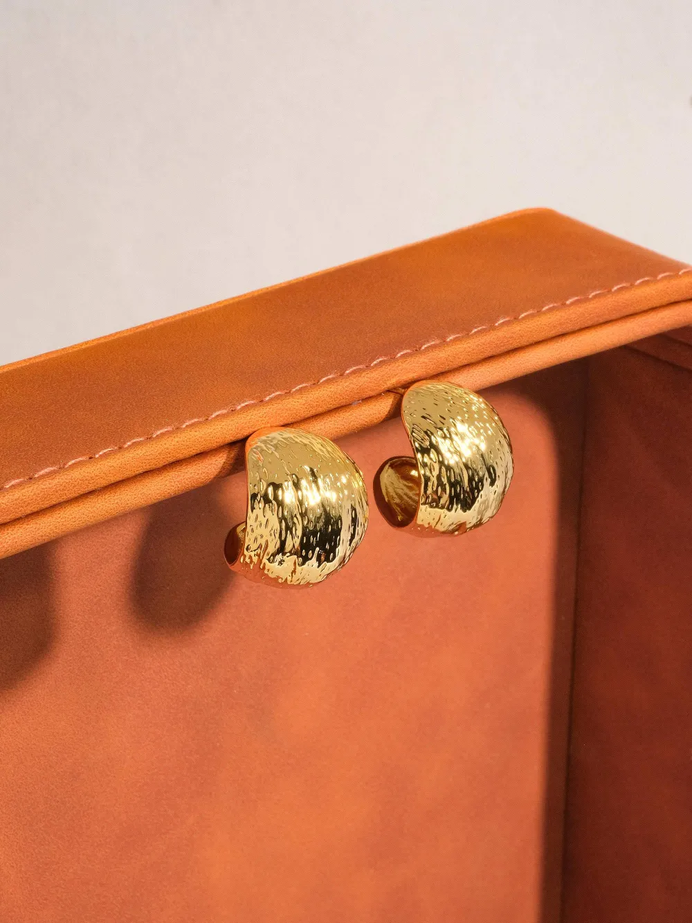 Textured Huggie Hoop Earrings