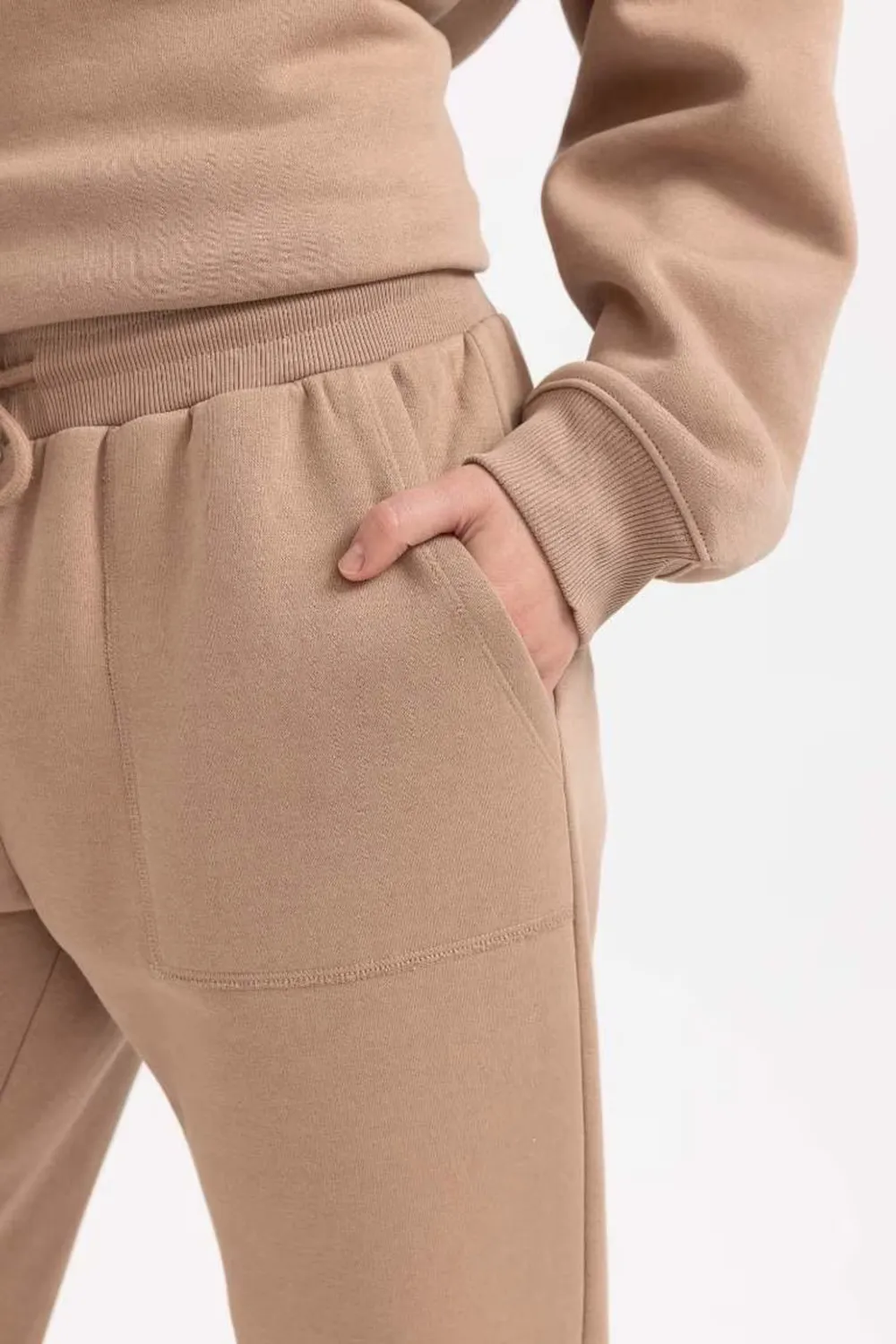 High-waisted Plain Long Pants