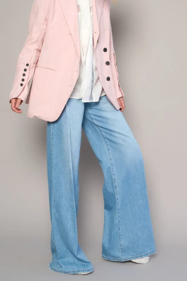 Women's High Rise Extra Wide Leg Rigid Denim Jeans