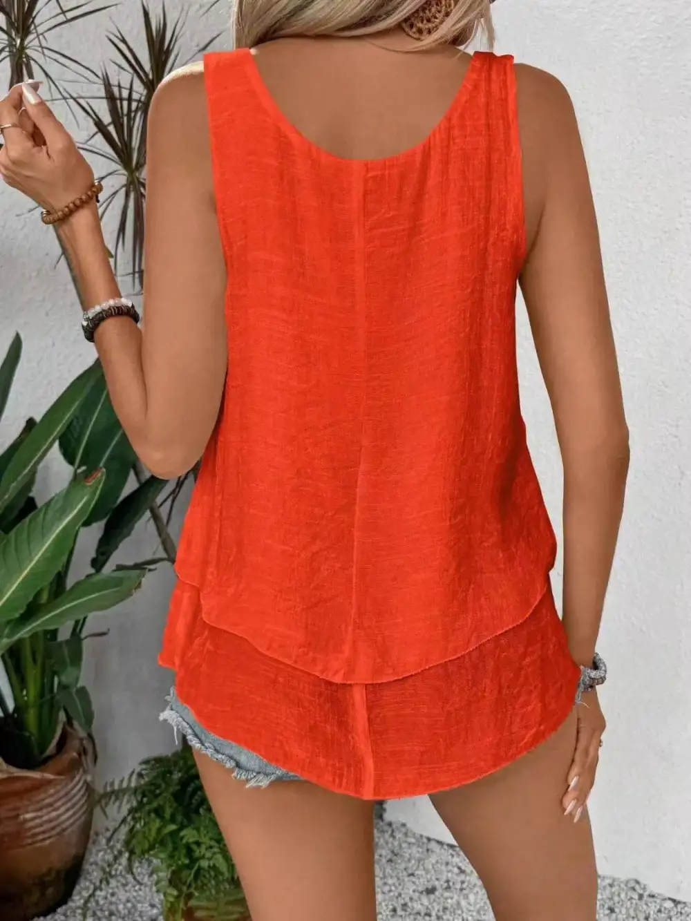 Wide Strap Layered Tank