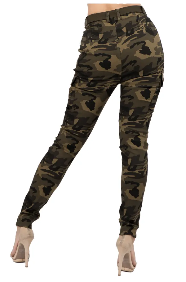 Camouflage Skinny Cargo Jeans