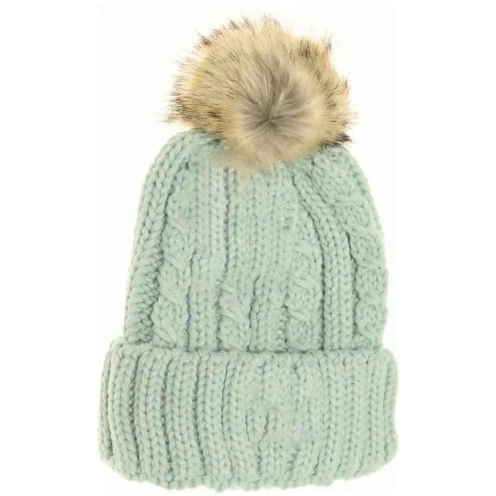 Ribbed Pom Beanie