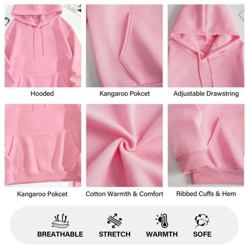 Women's Blessed Graphic Hoodie & Jogger Set – Cozy 2-Piece Casual Tracksuit