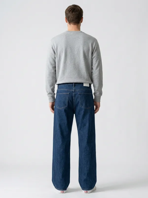 Men's Patchwork Wide Leg Jeans