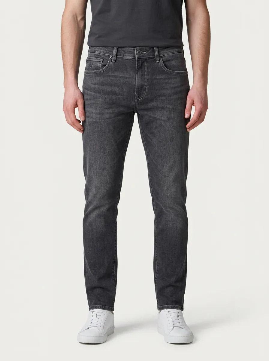 Men's Classic Everyday Washed Finish Stretch Denim Jeans