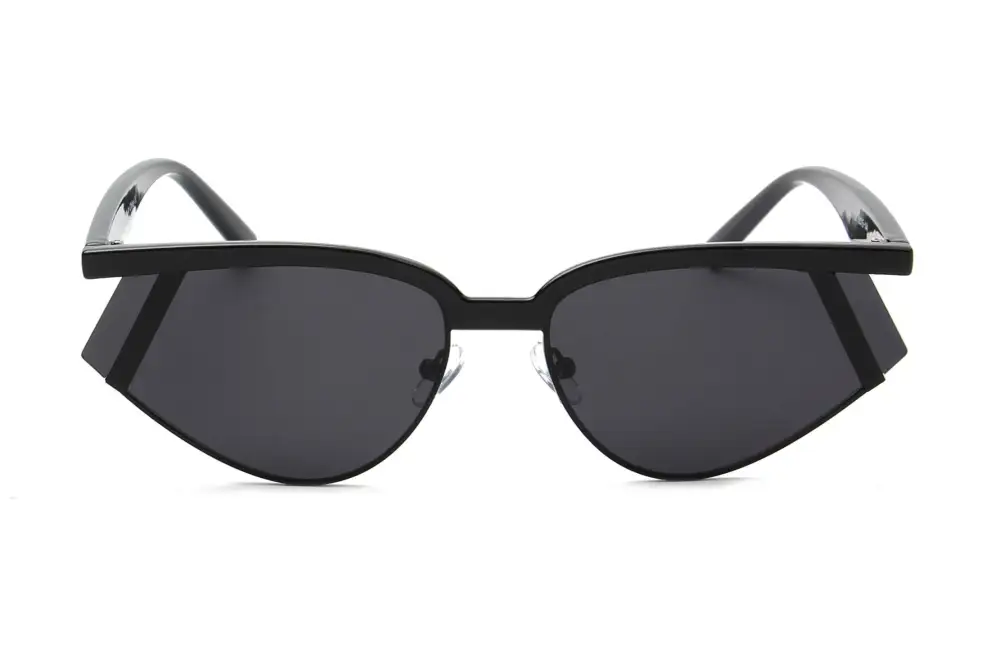 Rimless Futuristic Rectangle Sunglasses