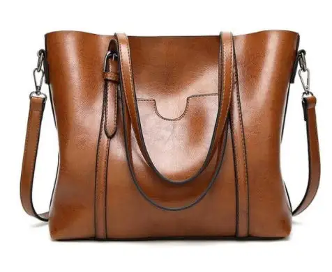 Hand-Painted Leather Handbag Artistic Everyday Use