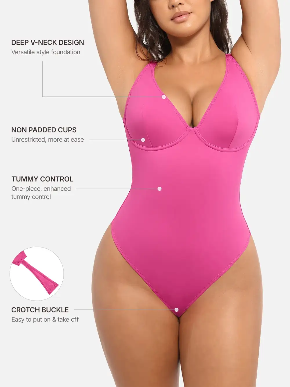 Plunge Supportive Shaping Bodysuit