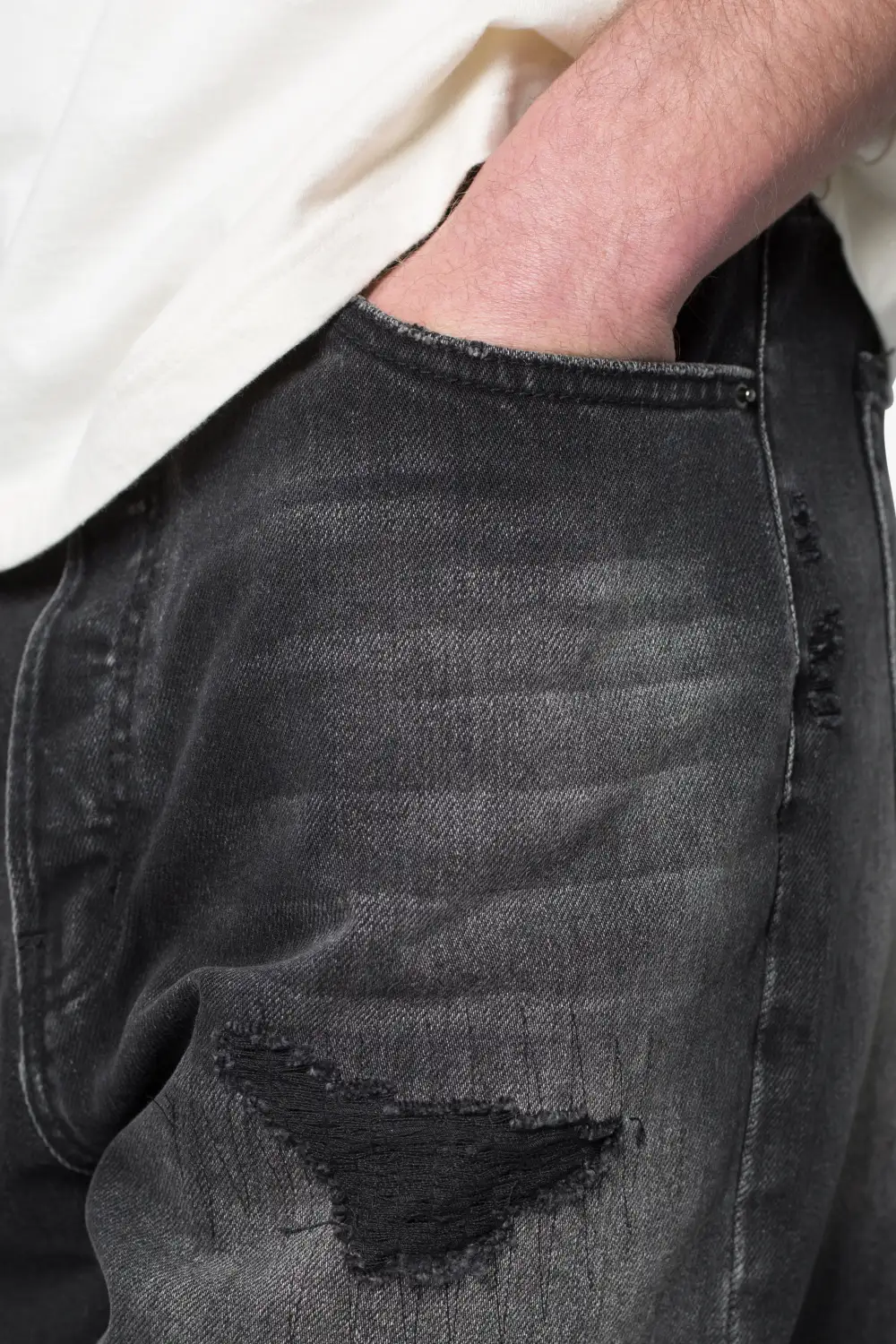 Baggy Ripped Denim Shorts