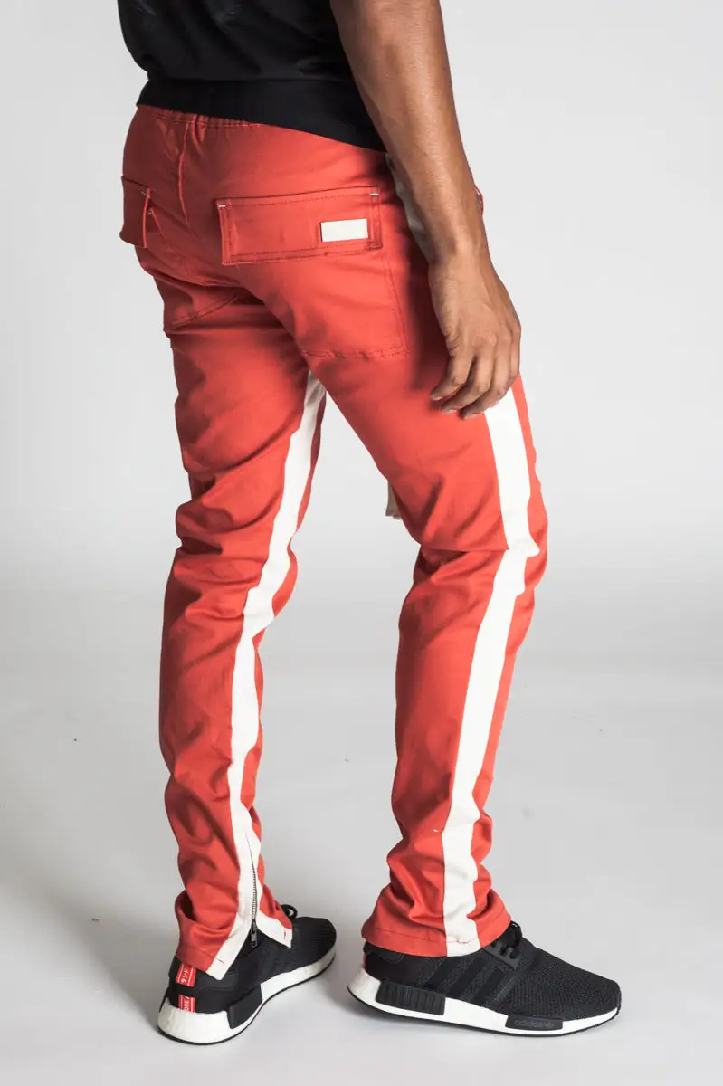 Men's Relaxed Skinny Raw Hem Track Pants