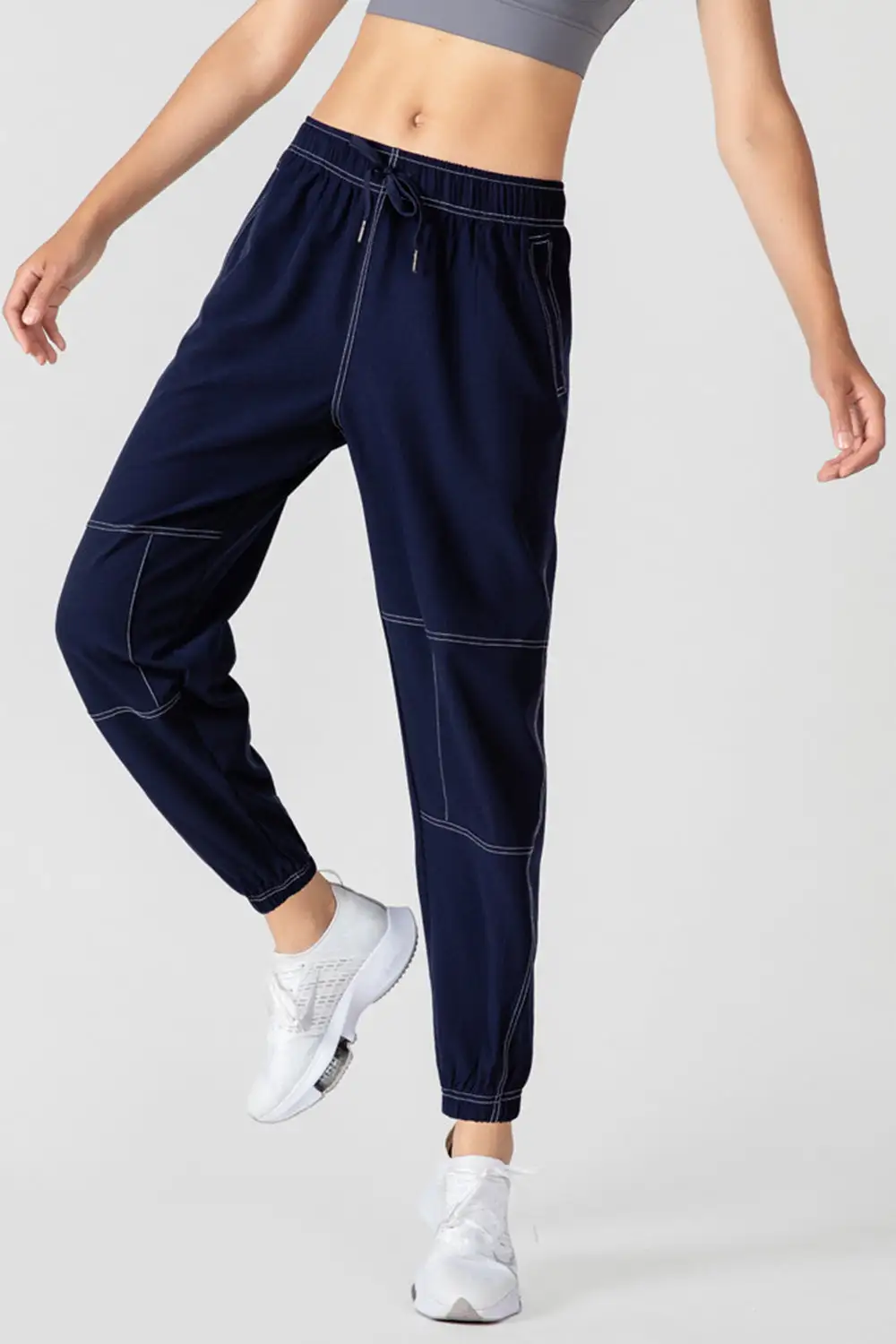 Drawstring Pocketed Jogger Pants