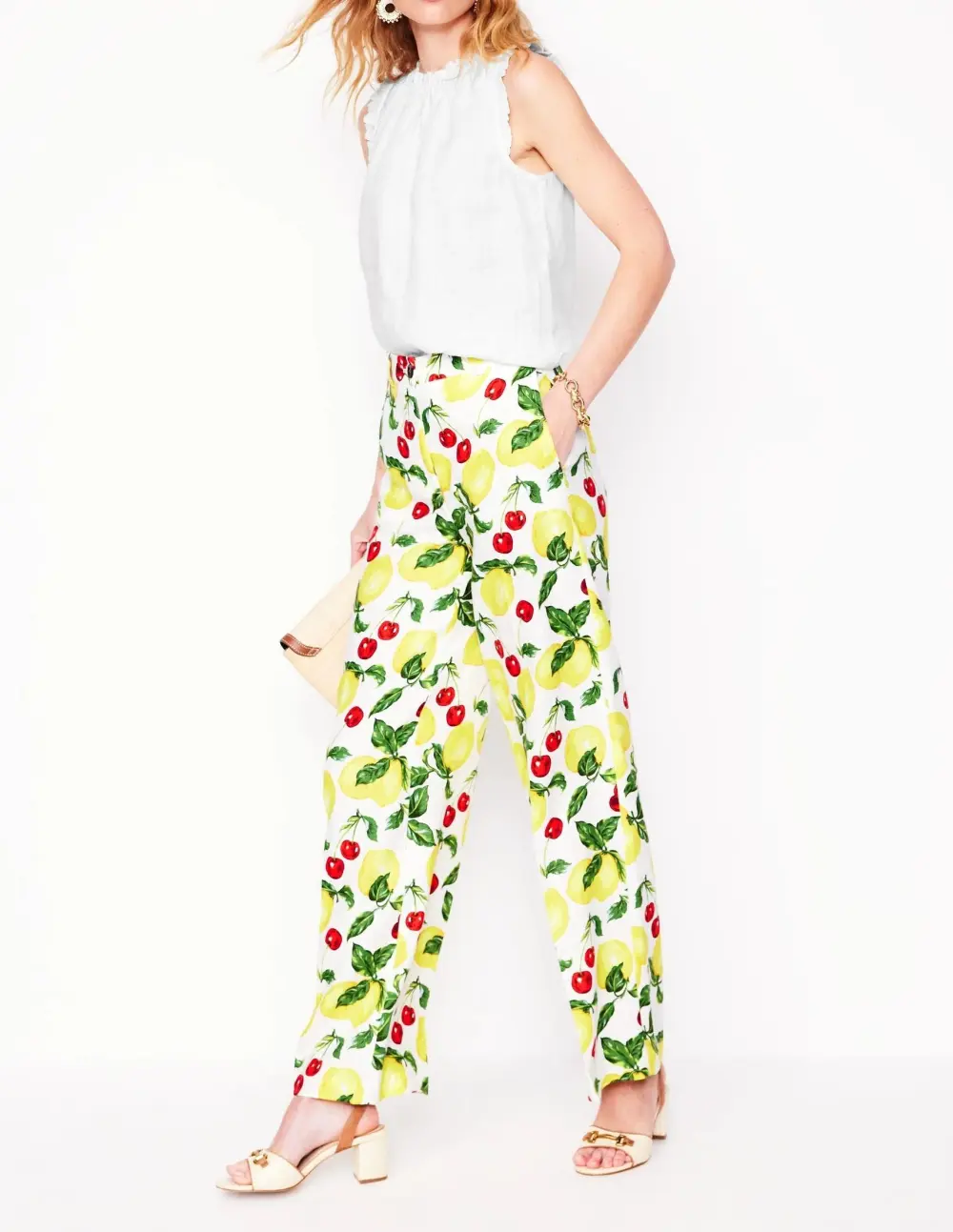 Casual Sophie Ruffle Linen Top