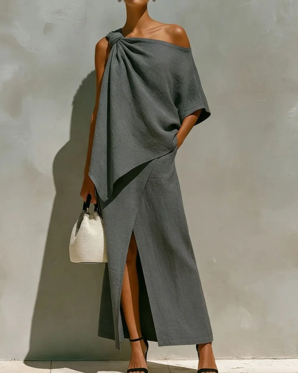 One-Shoulder Knot Set
