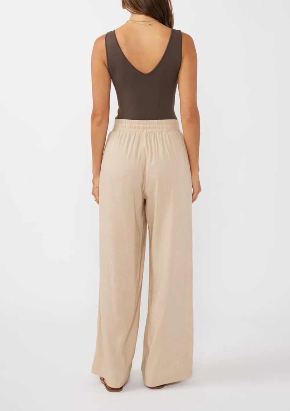 Drawstring High Rise Loose Pants