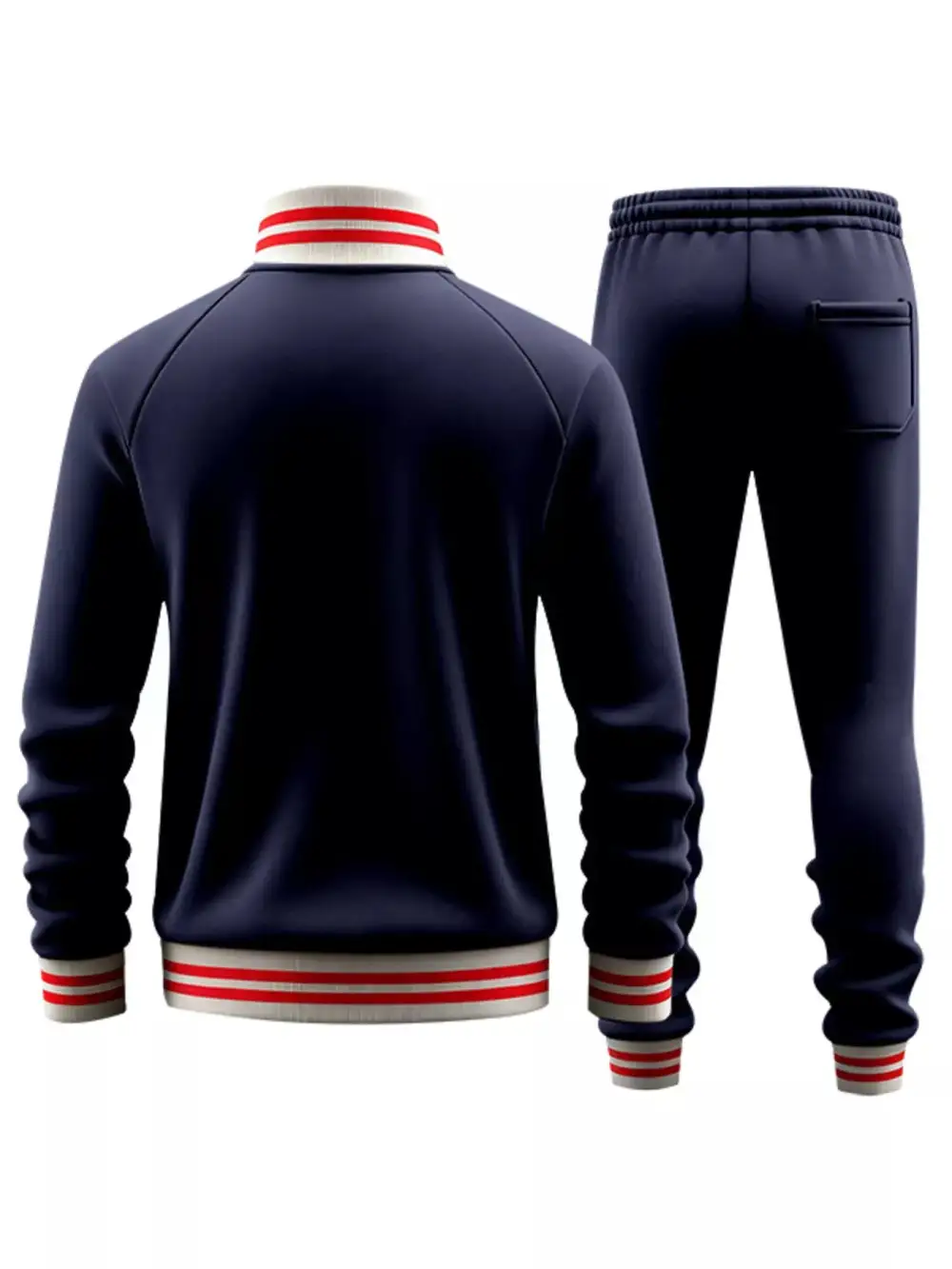 Men's Full Size Striped Zip Up Outerwear